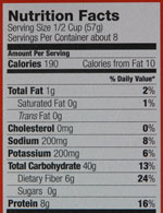 Ezekiel cereal label