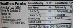 soy yogurt label
